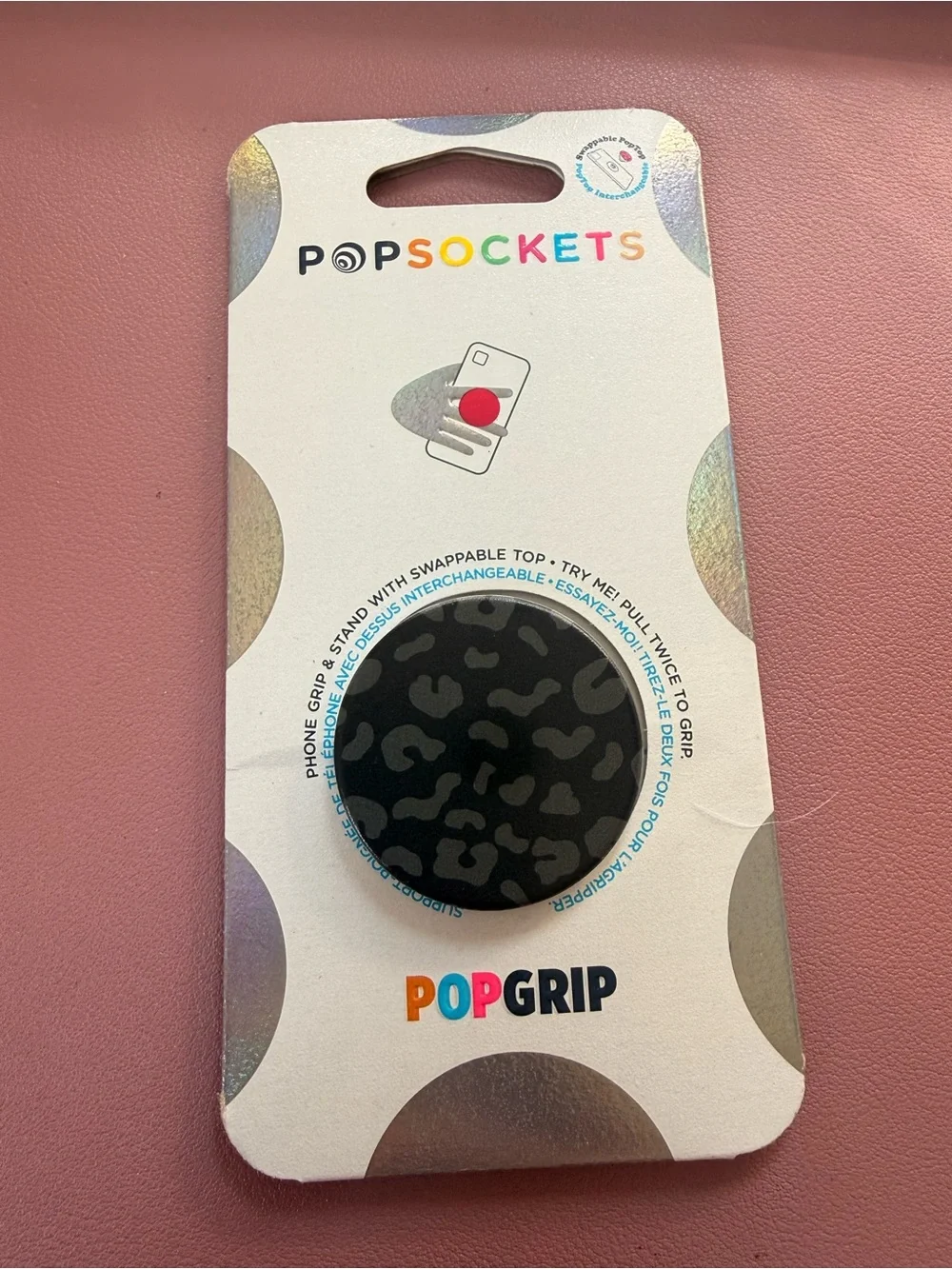 PopSocket PopGrip Phone Grip in White with Teal Accents